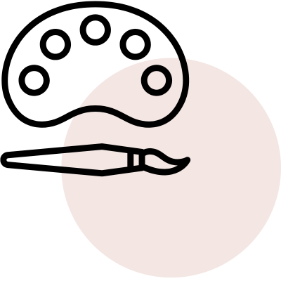 Icone, qui représente l'expertise de JT Studio Web, expert en identité visuelle (logo, charte graphique, image de marque)